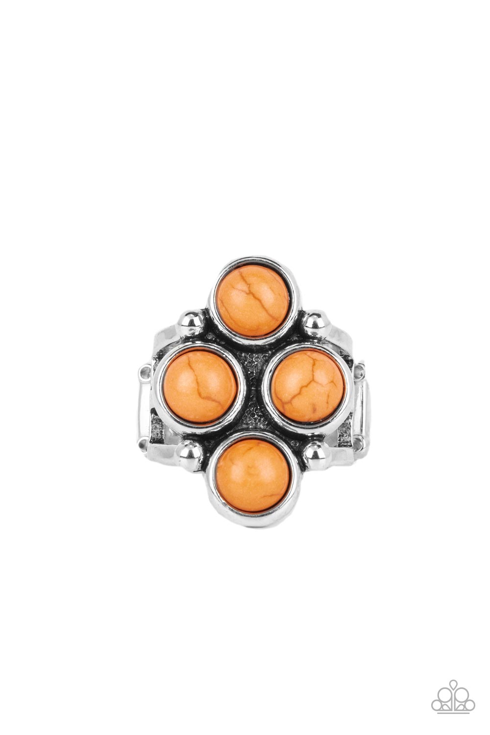 Tucson Tour - Orange Santa Fe Style Stone Ring Paparazzi R0474