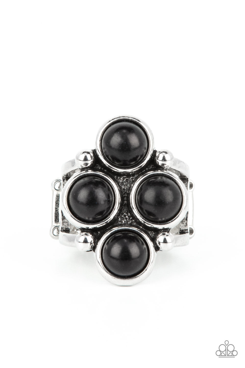 Tucson Tour - Black Santa Fe Style Stone Ring Paparazzi R0457