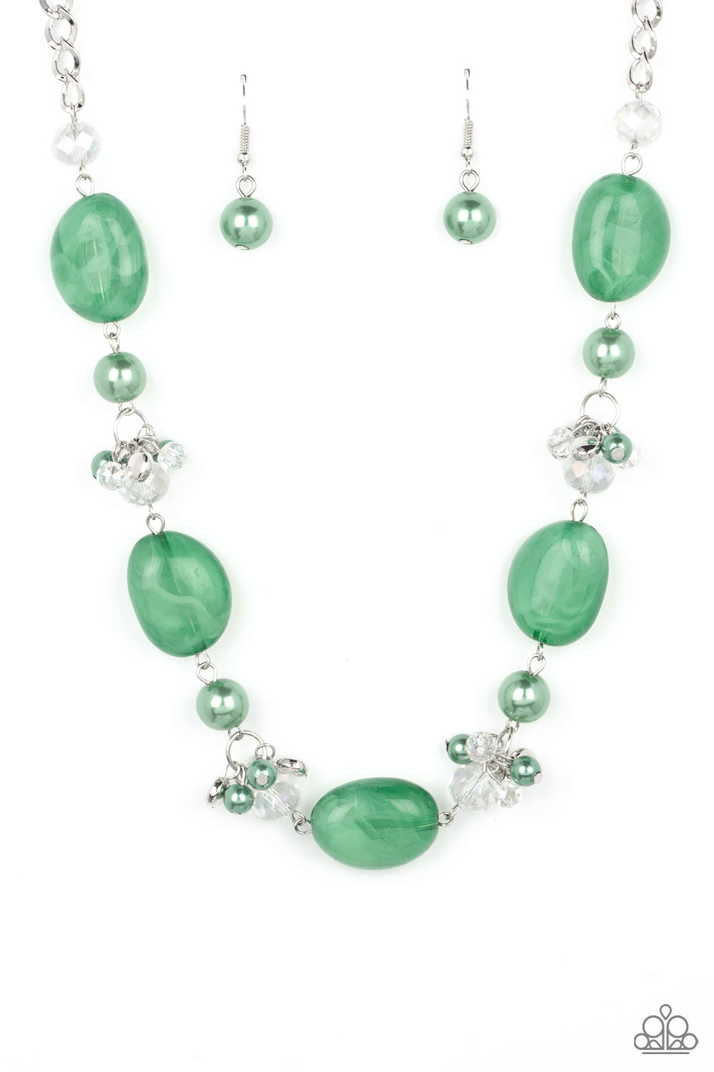 The Top TENACIOUS - Green Necklace Paparazzi N0465