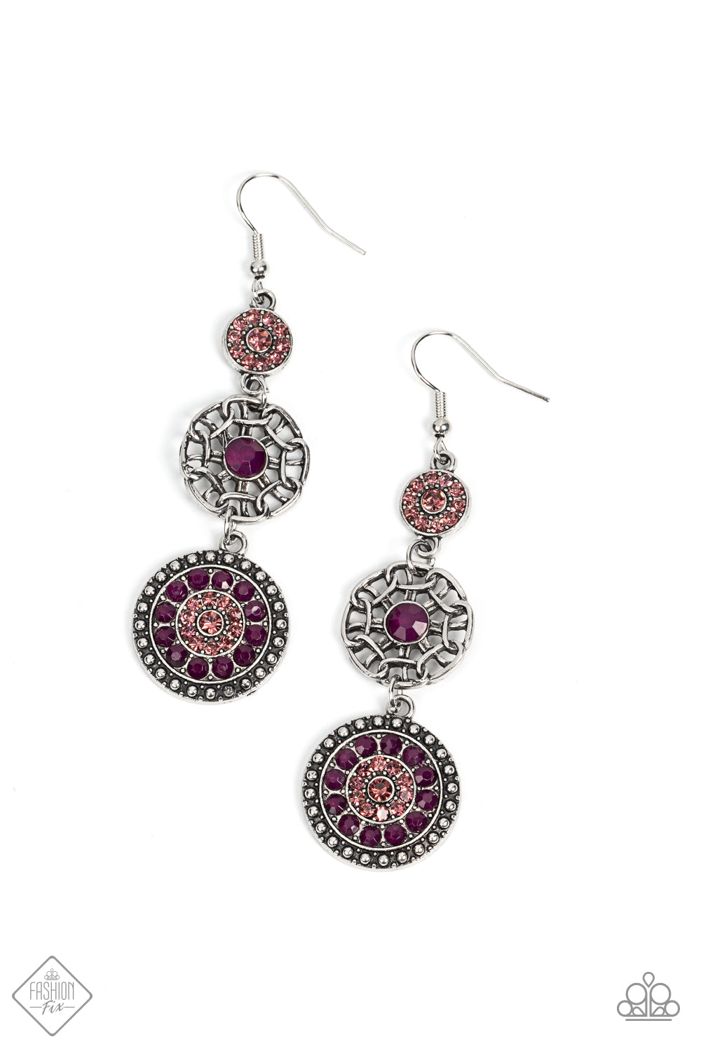 Farmhouse Hustle - Purple Earrings November 2021 Paparazzi E0311