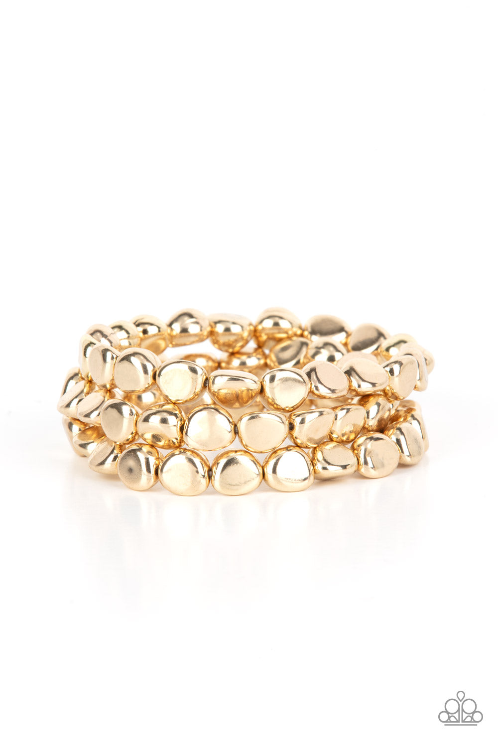 HAUTE Stone - Gold Bracelet Paparazzi B0437