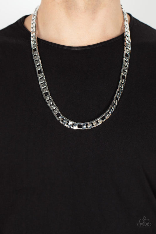 Metro Beau - Silver Urban Chain Necklace Paparazzi N1163