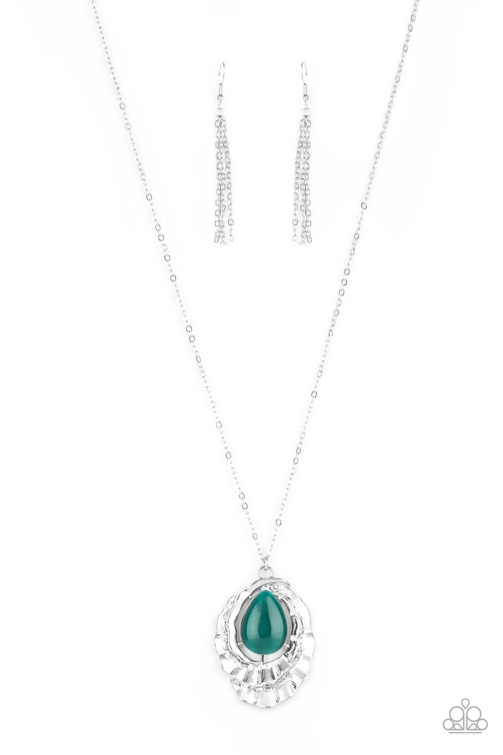 Titanic Trinket - Green Cat's Eye Necklace Paparazzi N0732