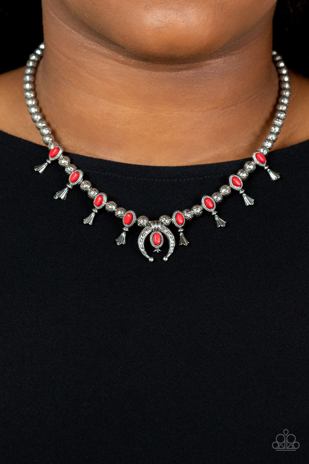 Luck Of The West - Red Necklace Paparazzi N0571