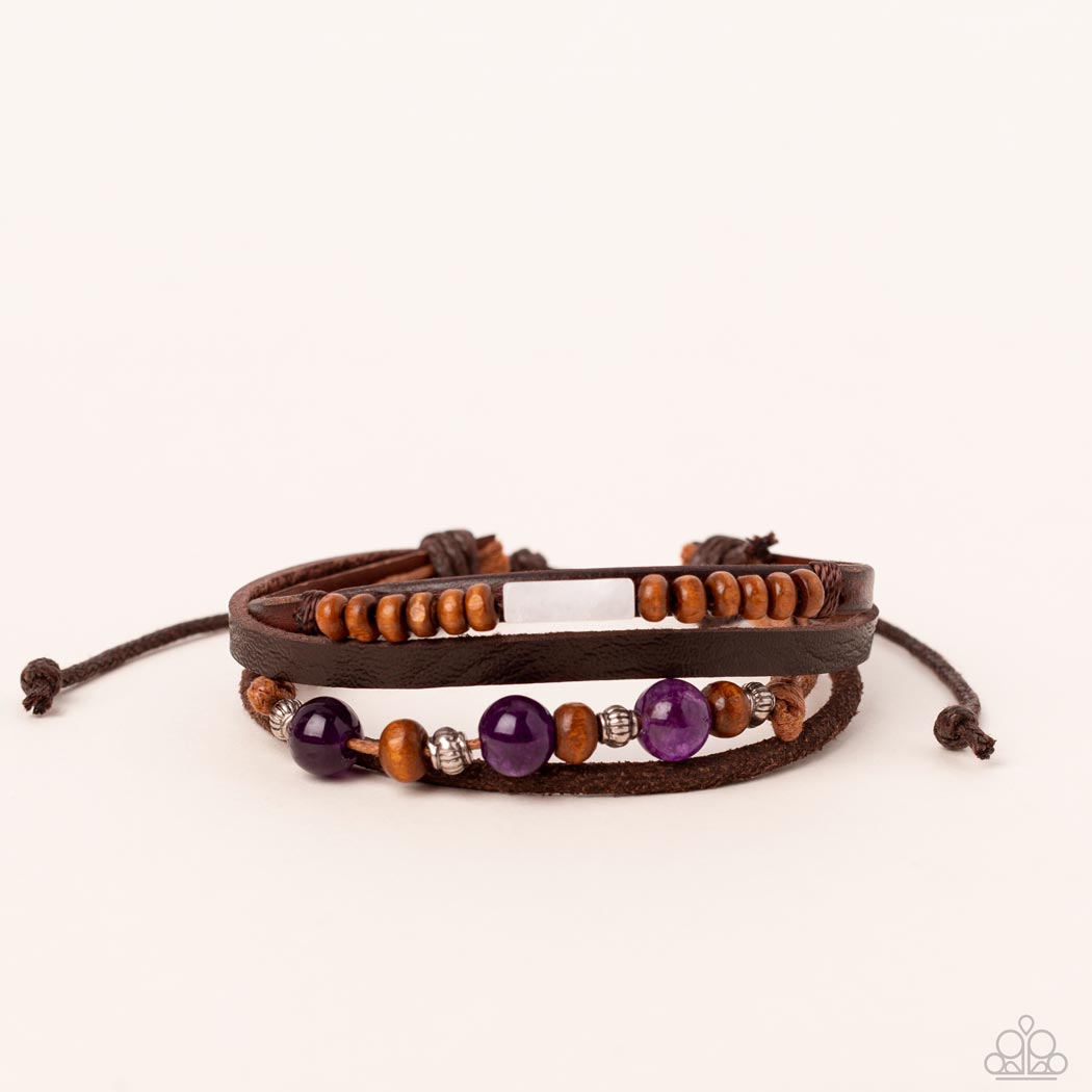 Public In-QUARRY - Purple Urban Bracelet Paparazzi B0006