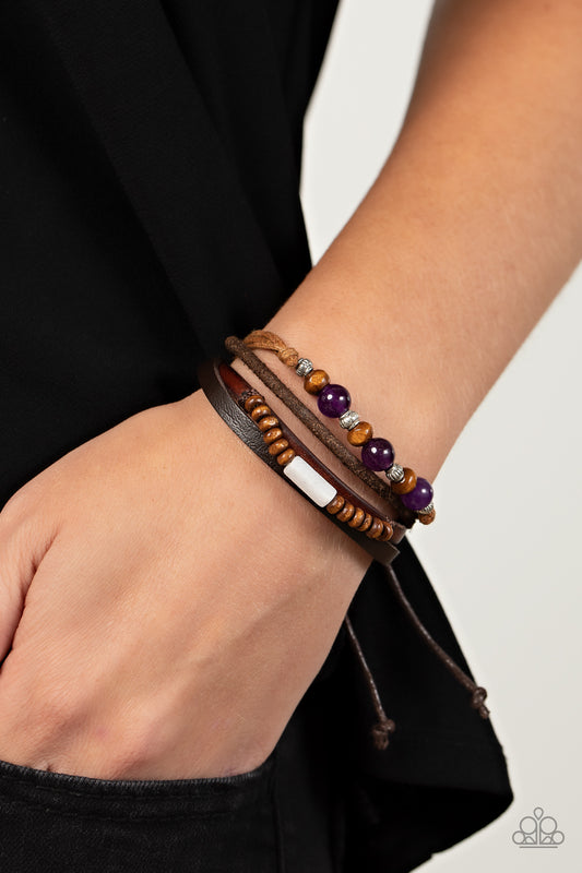 Public In-QUARRY - Purple Urban Bracelet Paparazzi B0006