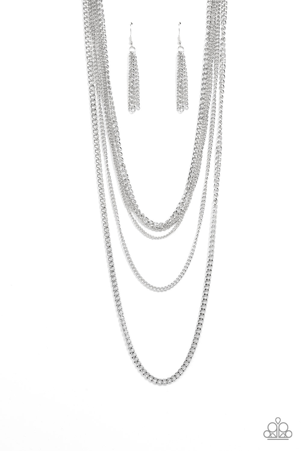 Top of the Food Chain - Silver Chain Necklace Paparazzi N1279