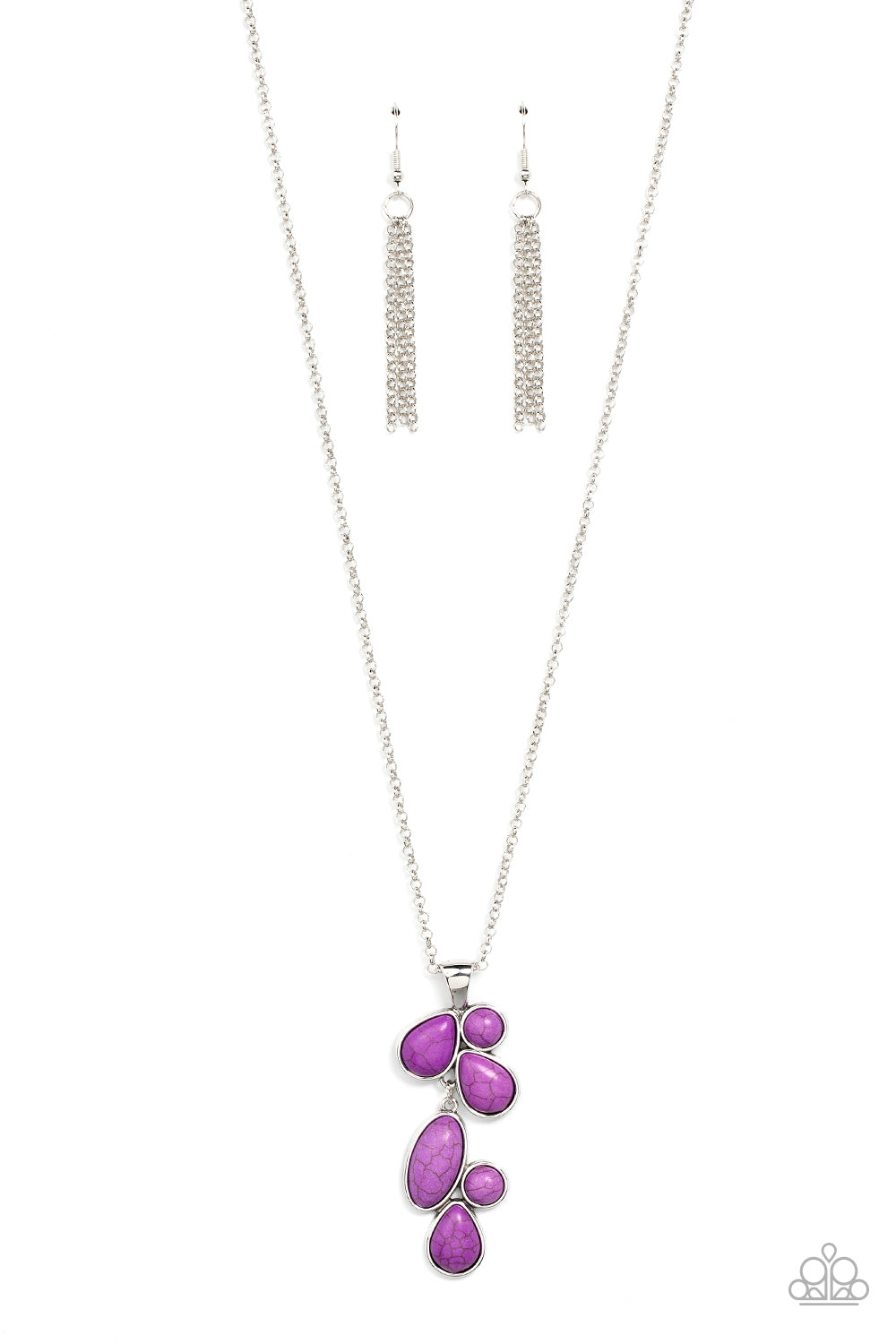 Wild Bunch Flair - Purple Teardrop Necklace Paparazzi N0868