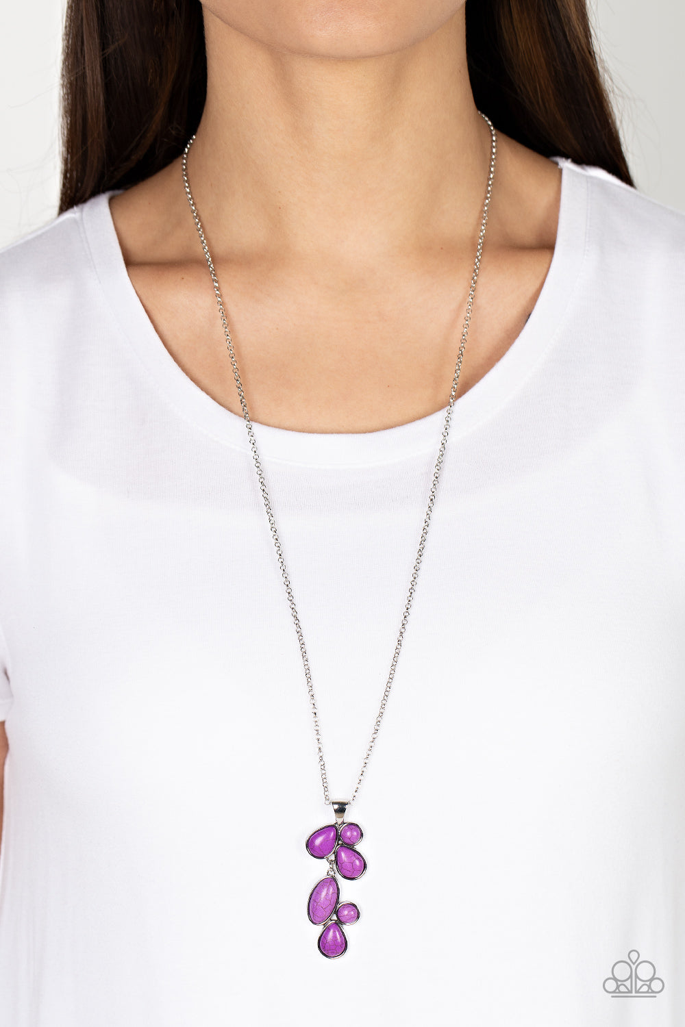 Wild Bunch Flair - Purple Teardrop Necklace Paparazzi N0868