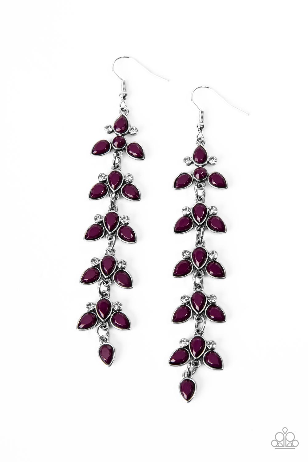 Fanciful Foliage - Purple Earring Paparazzi E0441