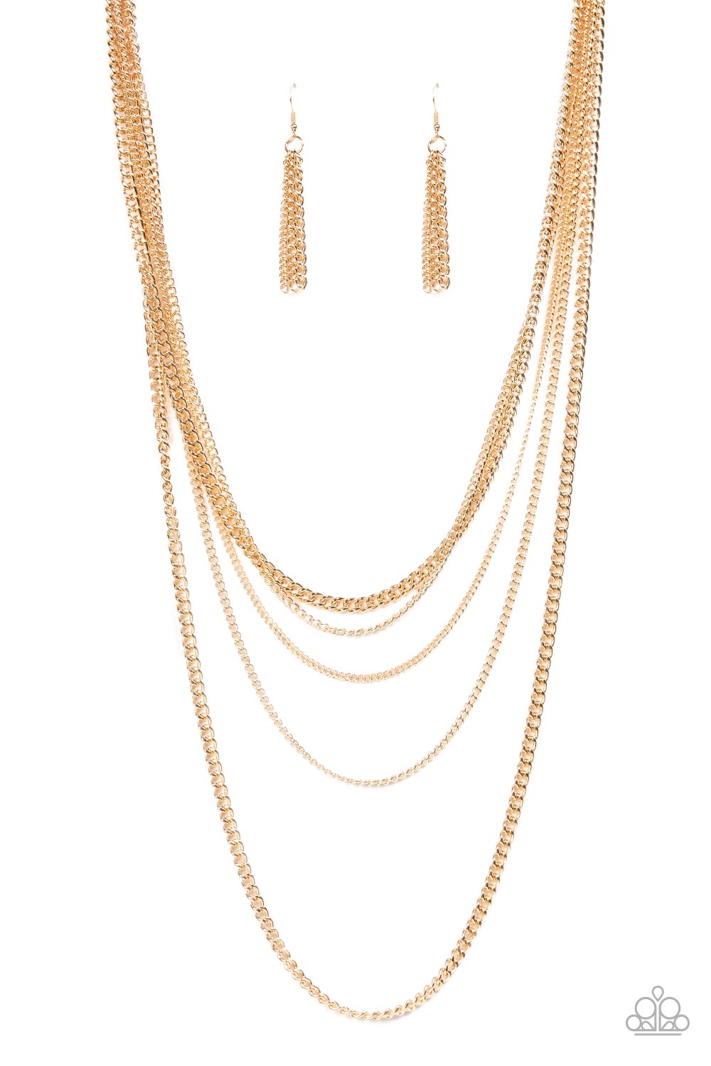 Top of the Food Chain - Gold Chain Necklace Paparazzi N0495