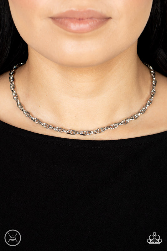 Urban Underdog - Silver Choker Necklace Paparazzi N0470