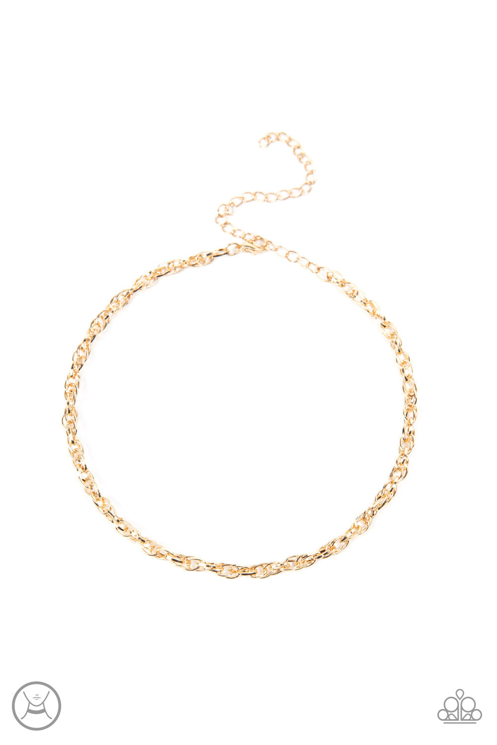 Urban Underdog - Gold Choker Chain Necklace Paparazzi N0638