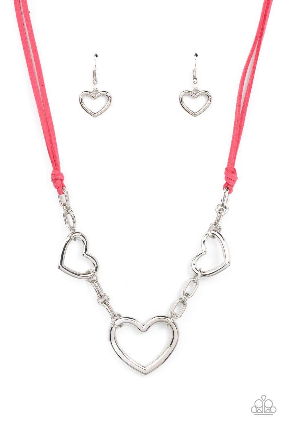 Fashionable Flirt - Pink Heart Necklace Paparazzi N0618