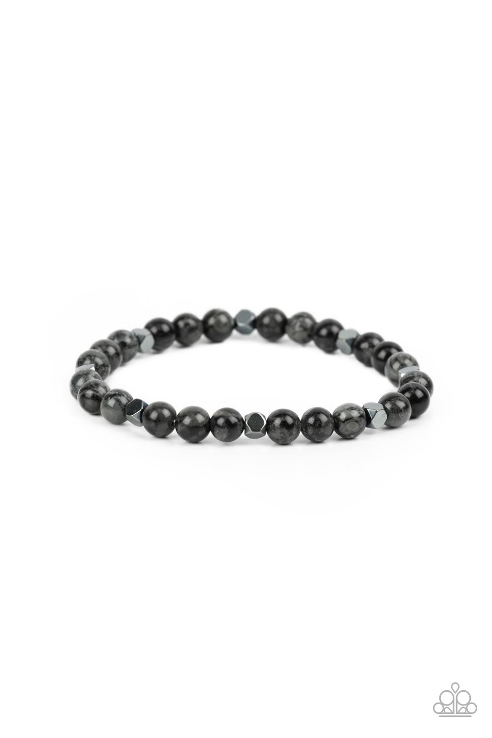 Interstellar Solitude - Silver Stone Bead Urban Bracelet Paparazzi B0519