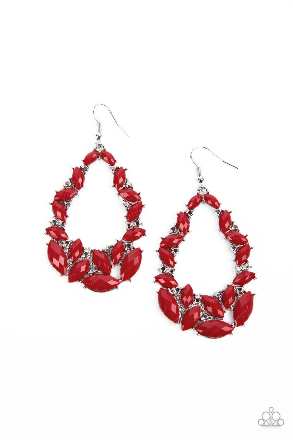 Tenacious Treasure - Red Earring Paparazzi E0343