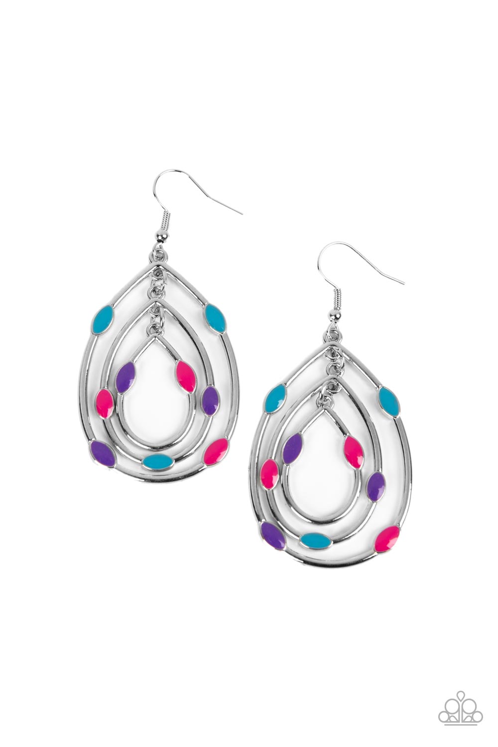 Rippling Rapport - Multi Teardrop Earring Paparazzi E0758