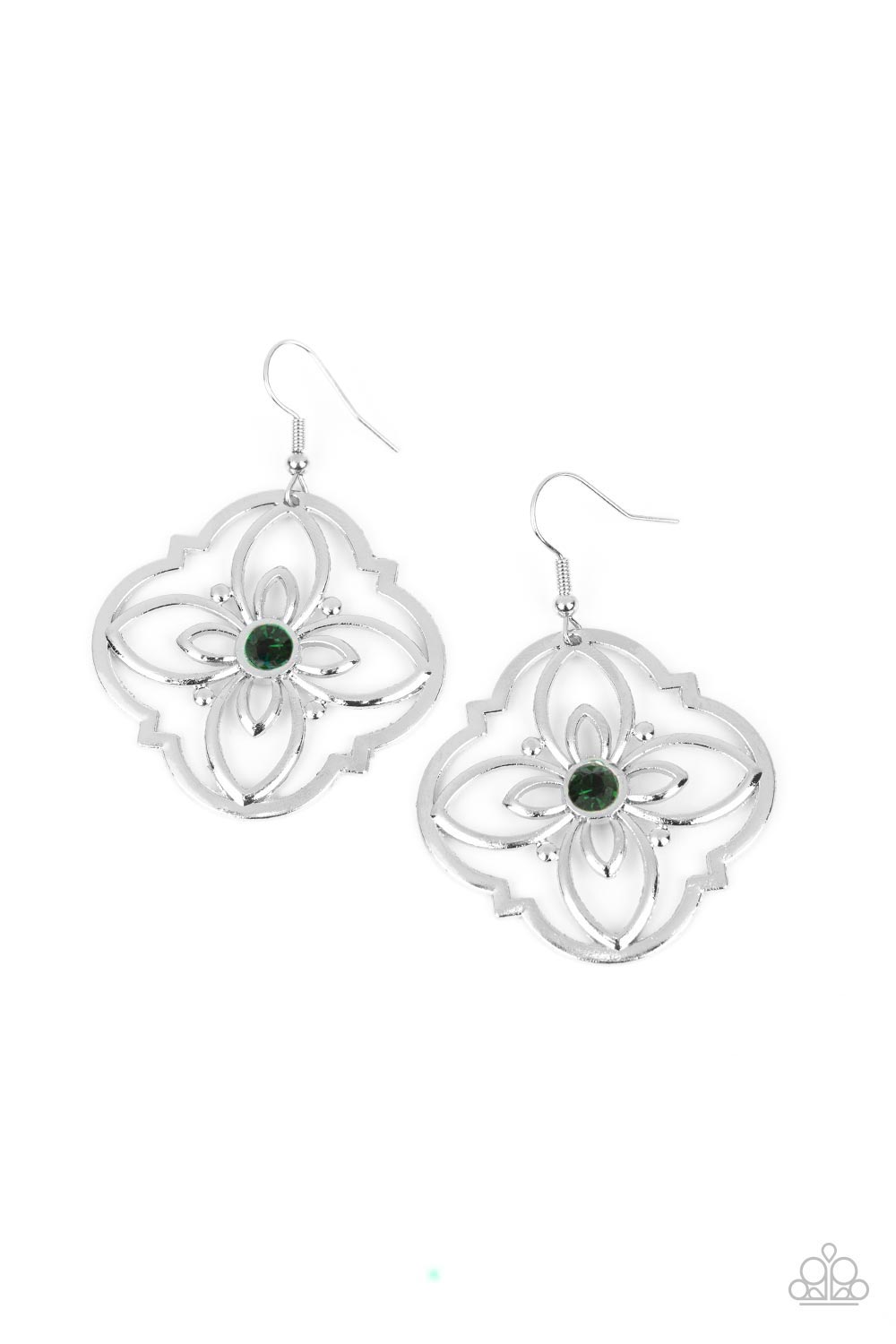 Treasure GROVE - Green Earring Paparazzi E0488