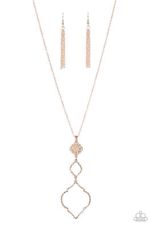Marrakesh Mystery Rose Gold Necklace Paparazzi N0883