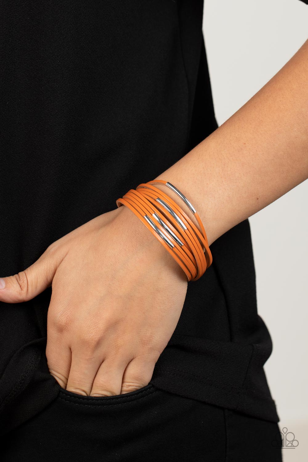 Suburban Outing - Orange Bracelet Paparazzi B0255