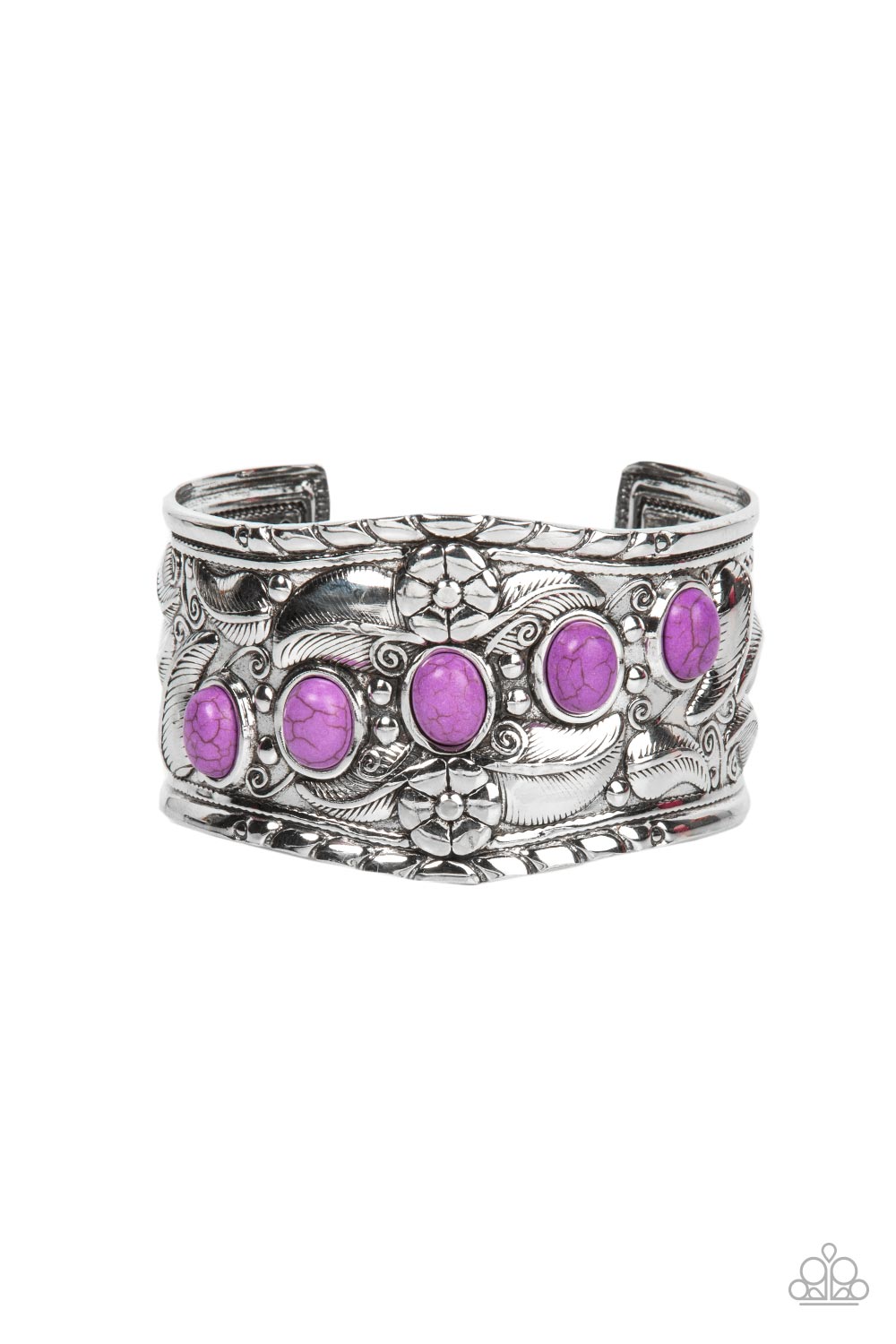 Welcome to the Badlands - Purple Santa Fe Style Cuff Bracelet Paparazzi B1007