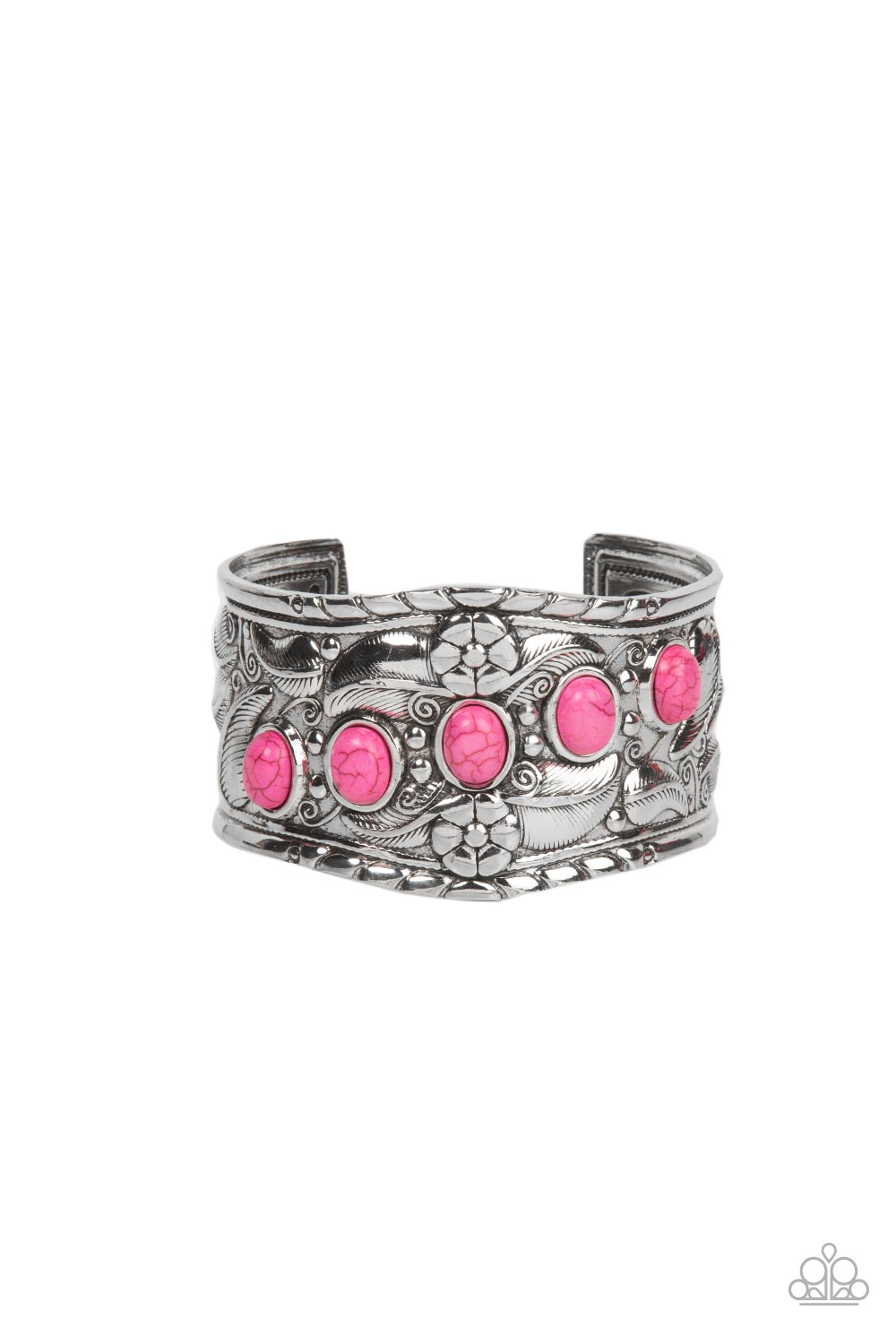 Welcome to the Badlands - Pink Santa Fe Style Cuff Bracelet Paparazzi B0789