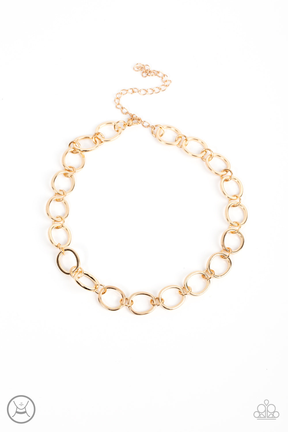 90s Nostalgia - Gold Choker Necklace Paparazzi N0731