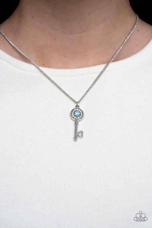 Prized Key Player - Blue Necklace Paparazzi N0642