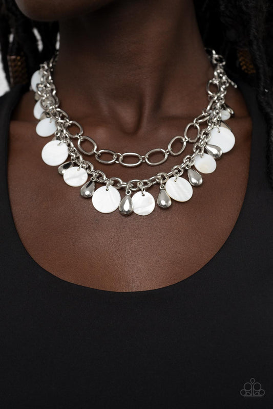 Beachfront Fabulous - White Necklace Paparazzi N0750