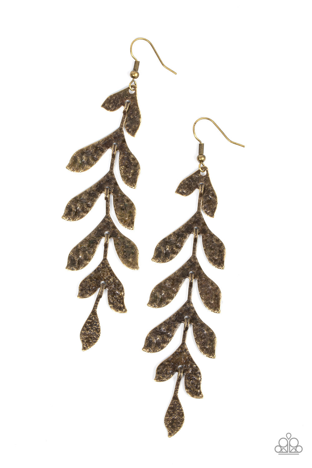 Lead From the FROND - Brass Earring Paparazzi E0532