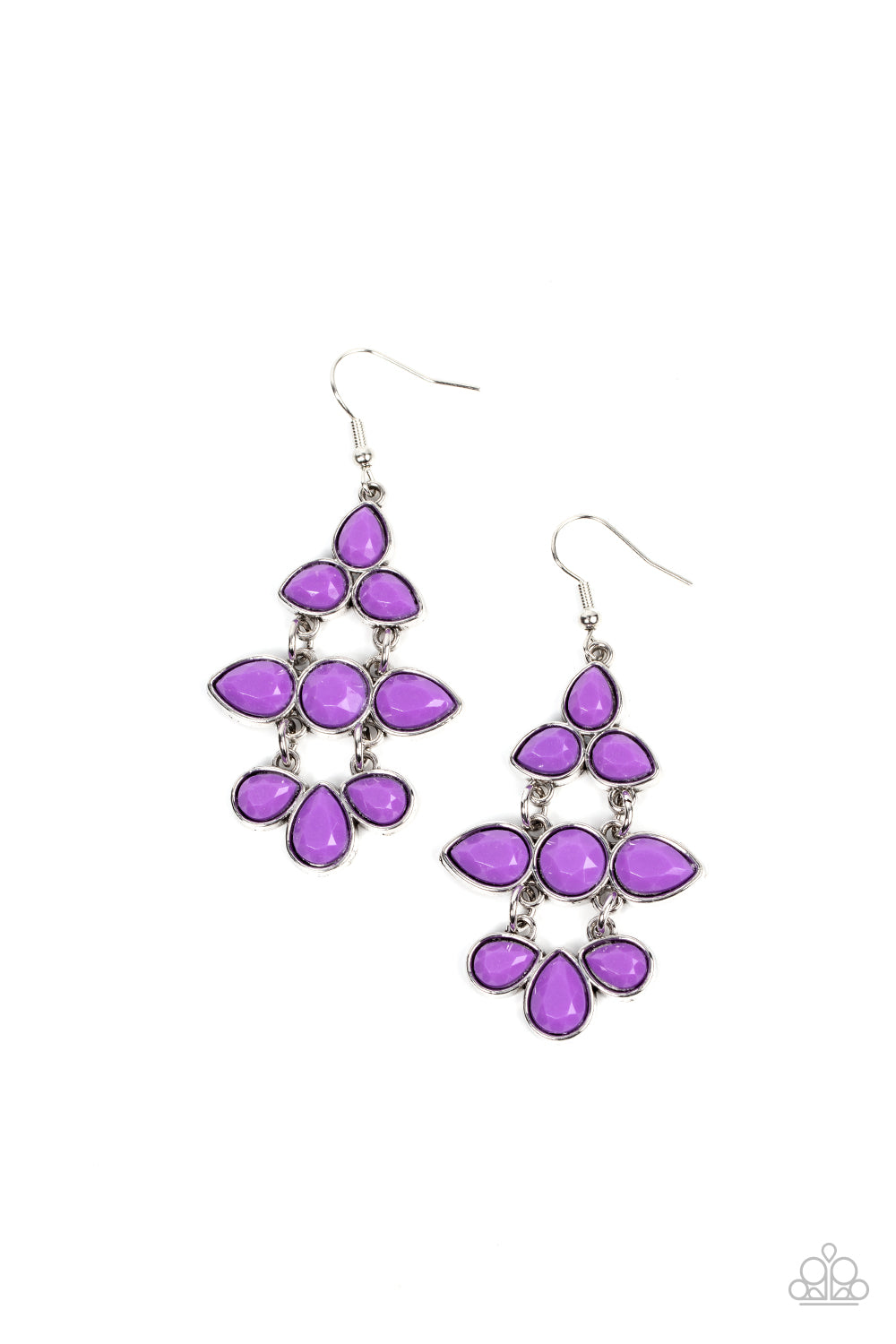 Bay Breezin - Purple Teardrop Chandelier Earring Paparazzi E1352