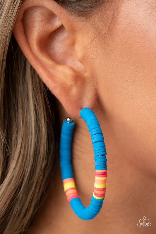 Colorfully Contagious - Blue Earring Paparazzi E0437