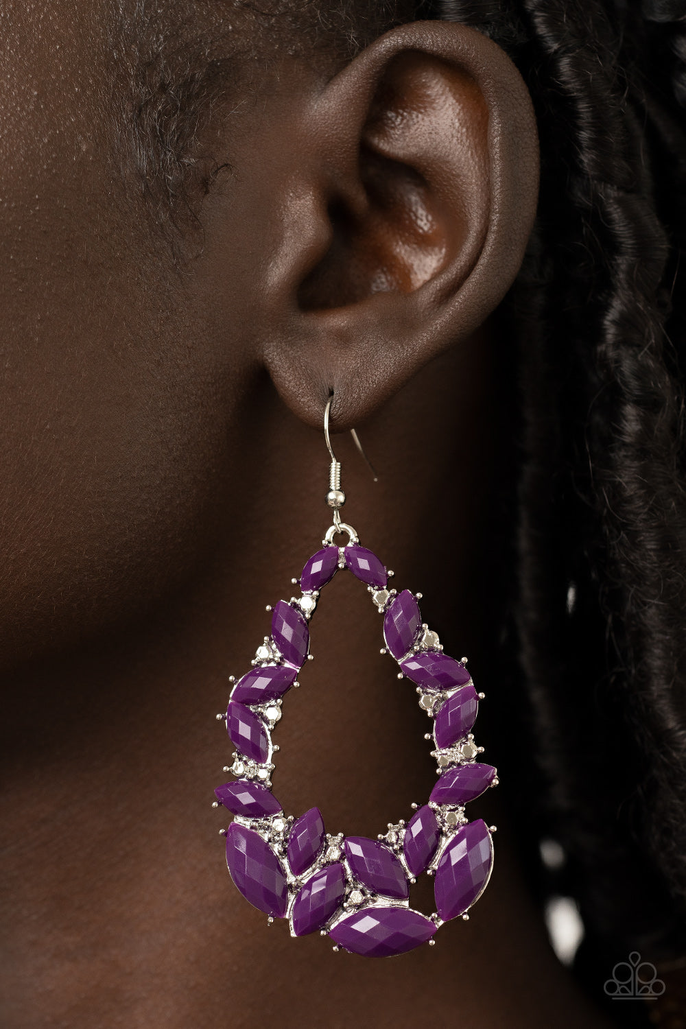 Tenacious Treasure - Purple Earring Paparazzi E0344