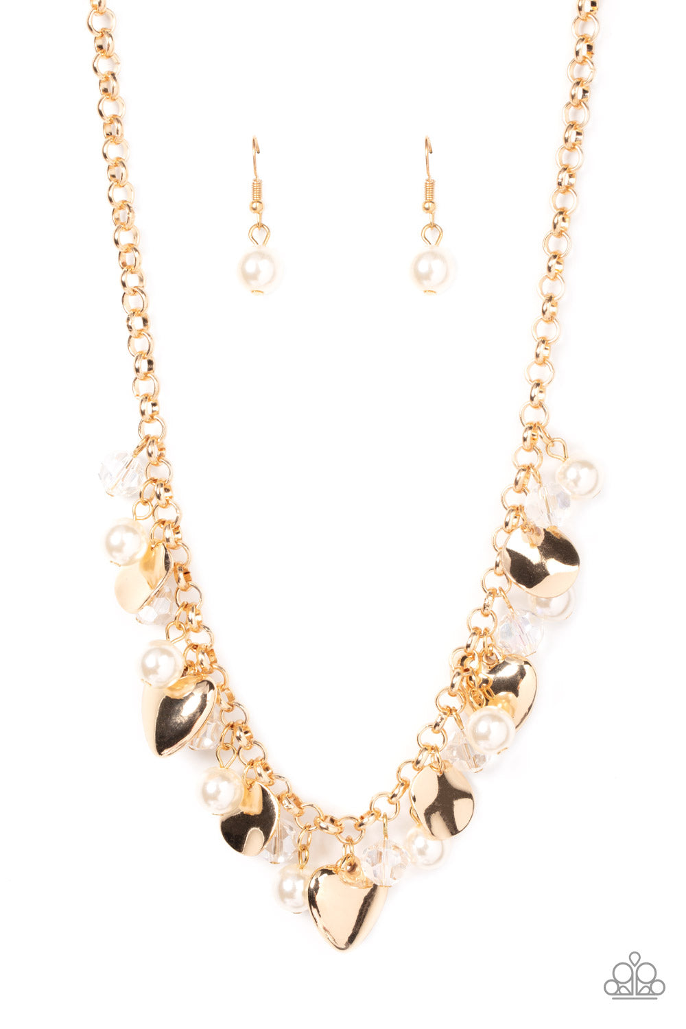 True Loves Trove - Gold Heart Necklace Paparazzi N0803