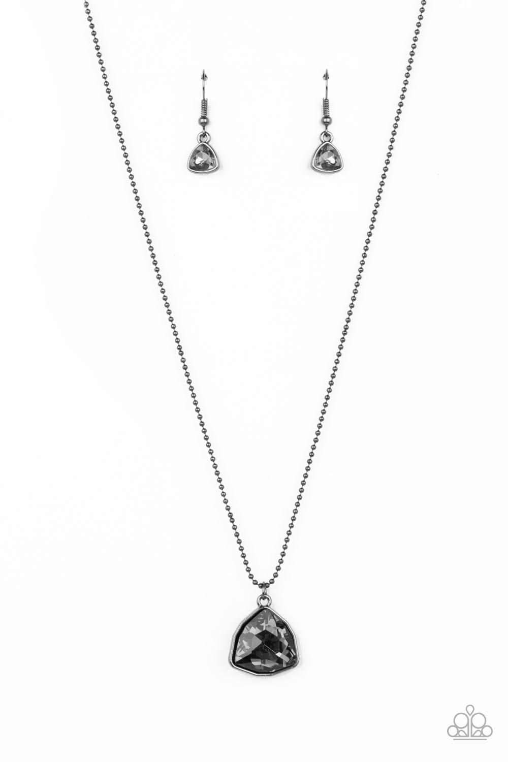 Galactic Duchess - Black Gem Necklace Paparazzi N0756