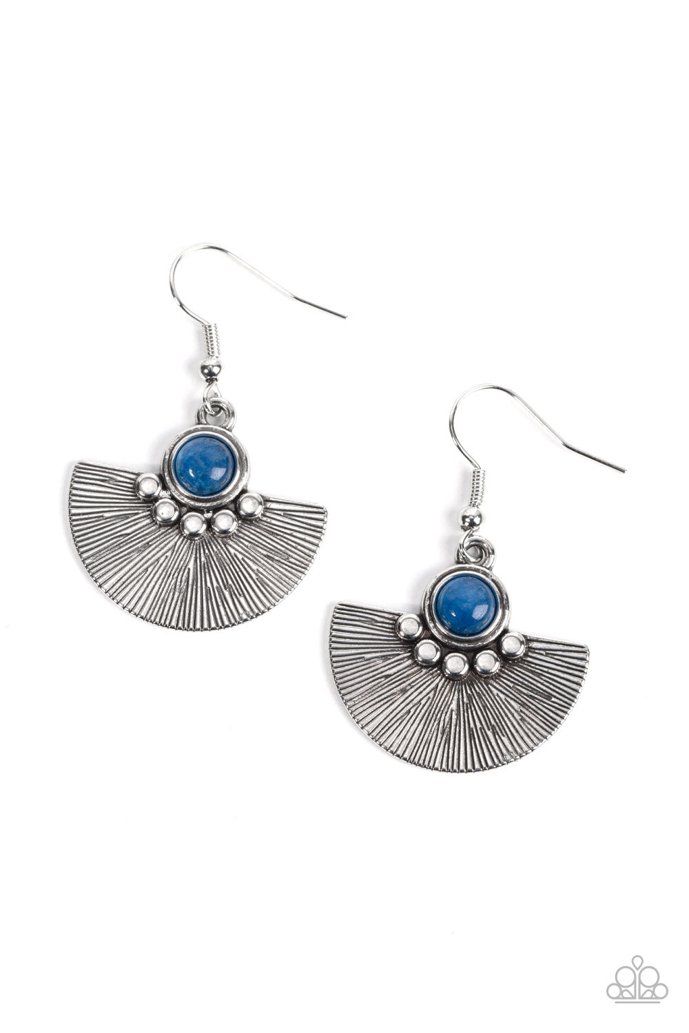 Manifesting Magic - Blue Bead Silver Earring Paparazzi E0889