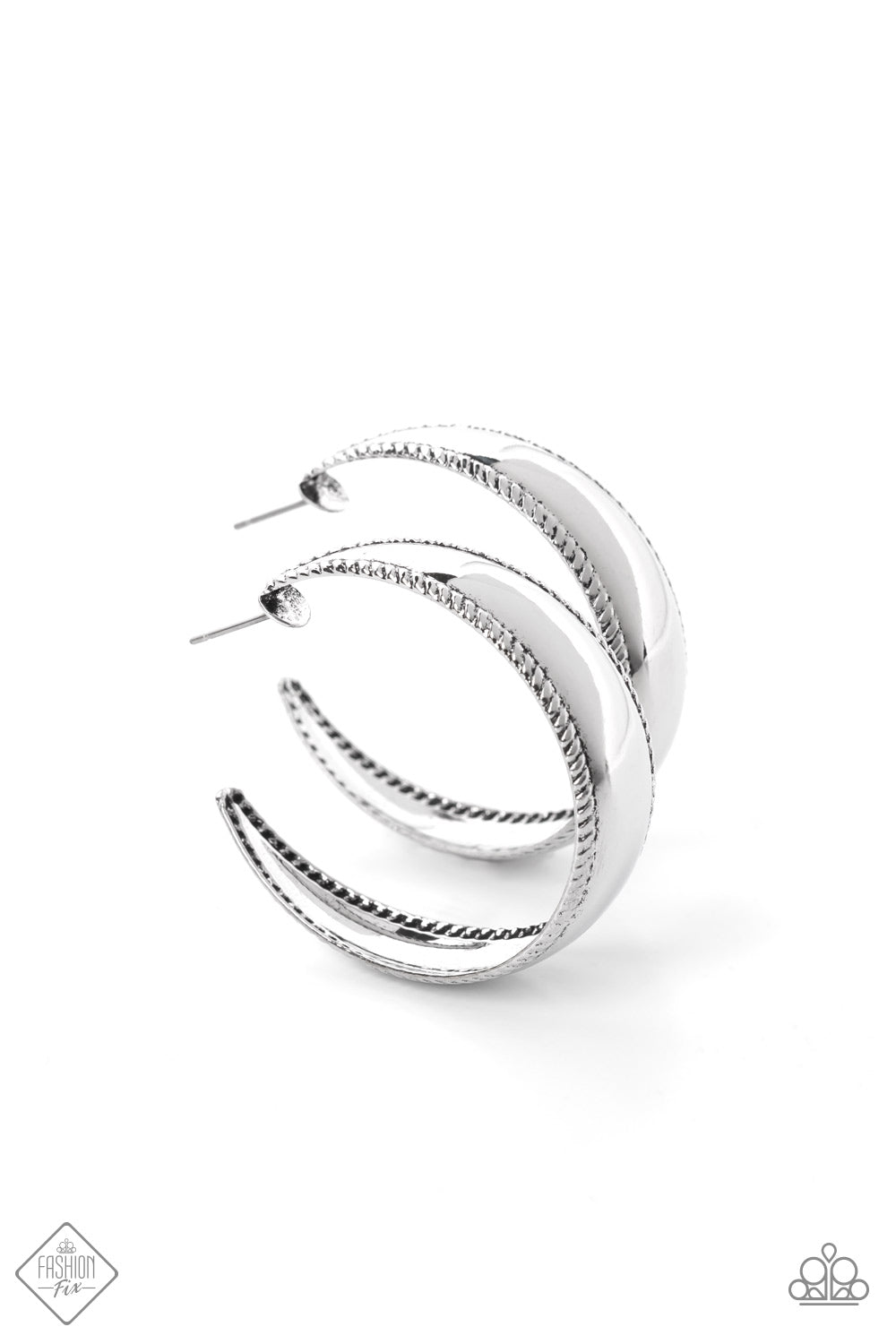 Dune Dynasty - Silver Hoop Earring Paparazzi E0434