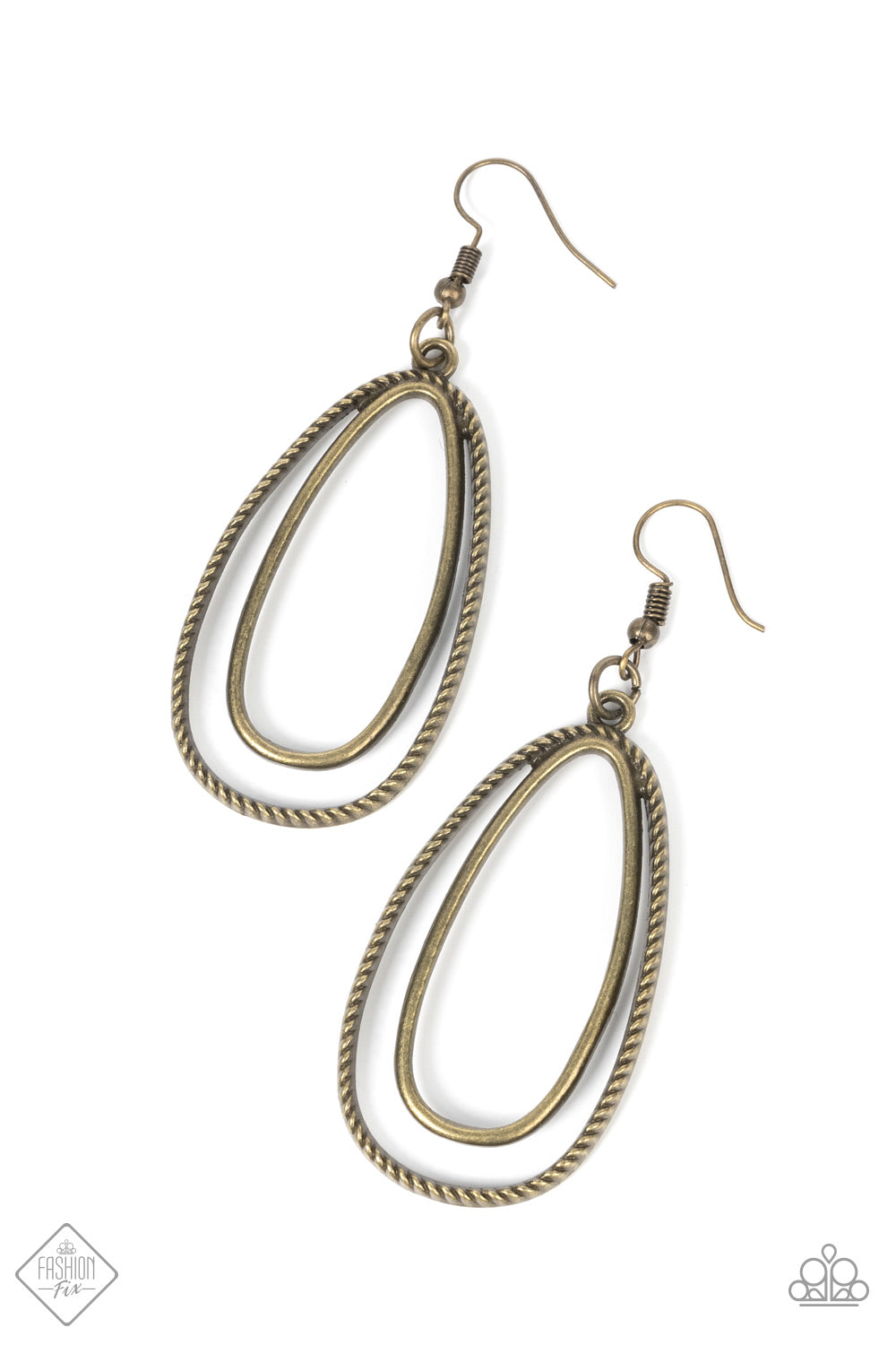 Lend Me Your Lasso - Brass Earring November 2021 Fashion Fix Paparazzi E0310