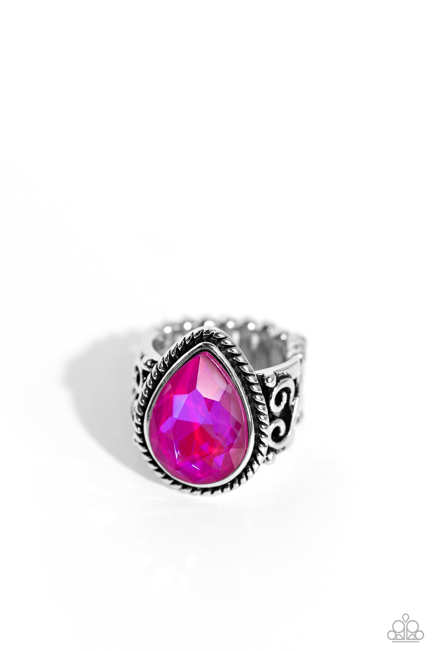 Supernatural Sparkle - Pink Teardrop UV Finish Ring Paparazzi R0544