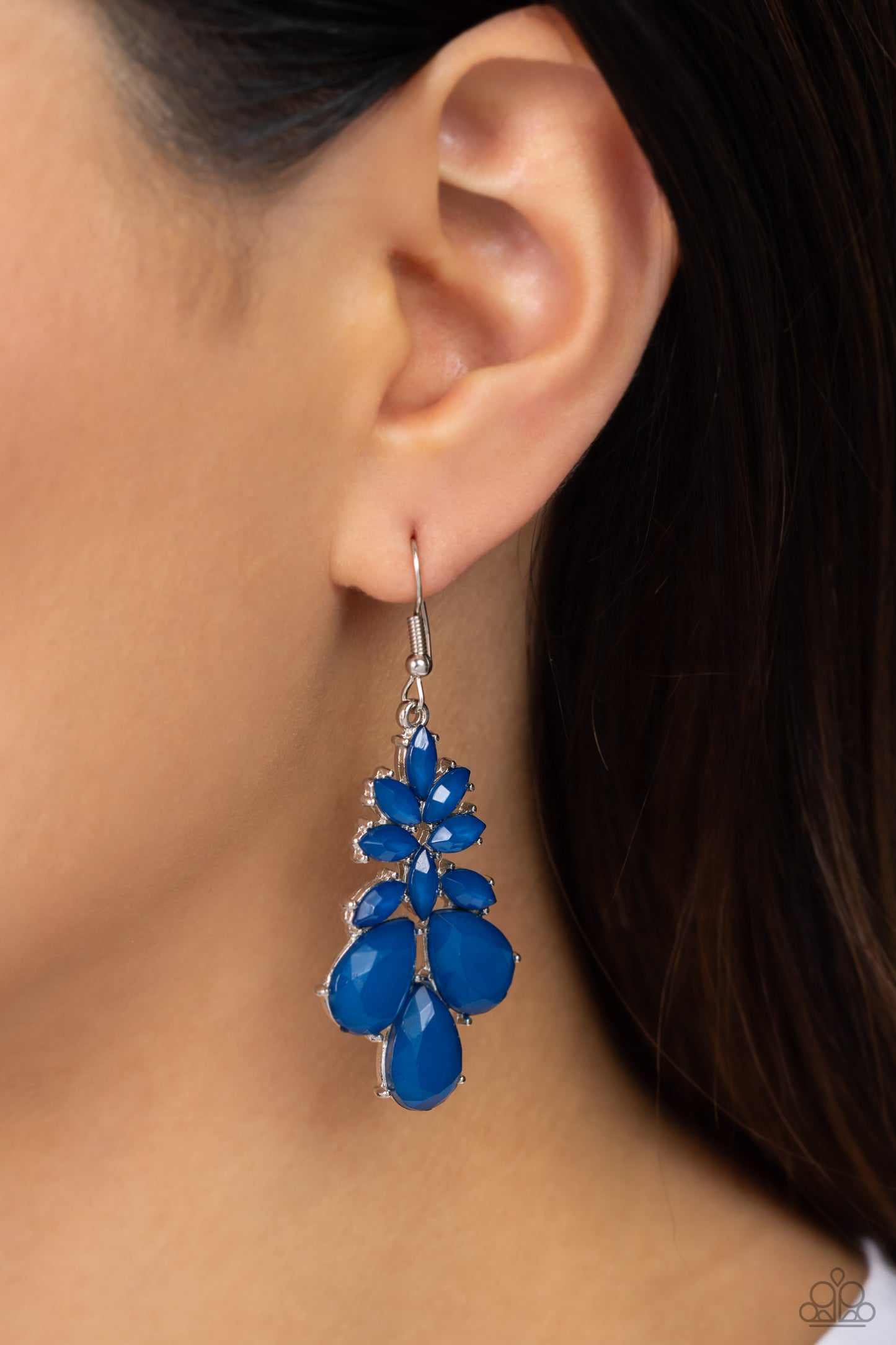 Fashionista Fiesta - Blue - Mykonos Blue Bead Earring Paparazzi E1602