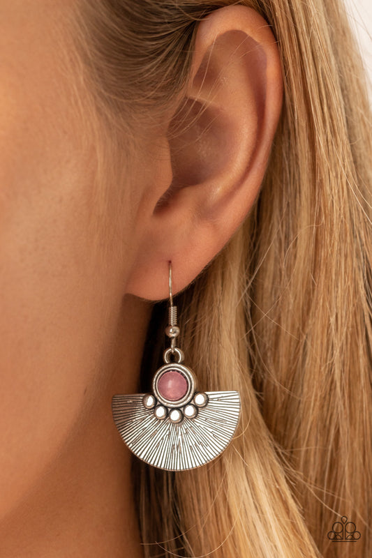 Manifesting Magic - Pink Bead Earring Paparazzi E0850