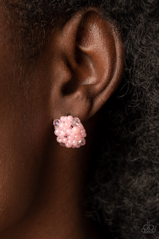 Bunches of Bubbly - Pink Earring Paparazzi E0514