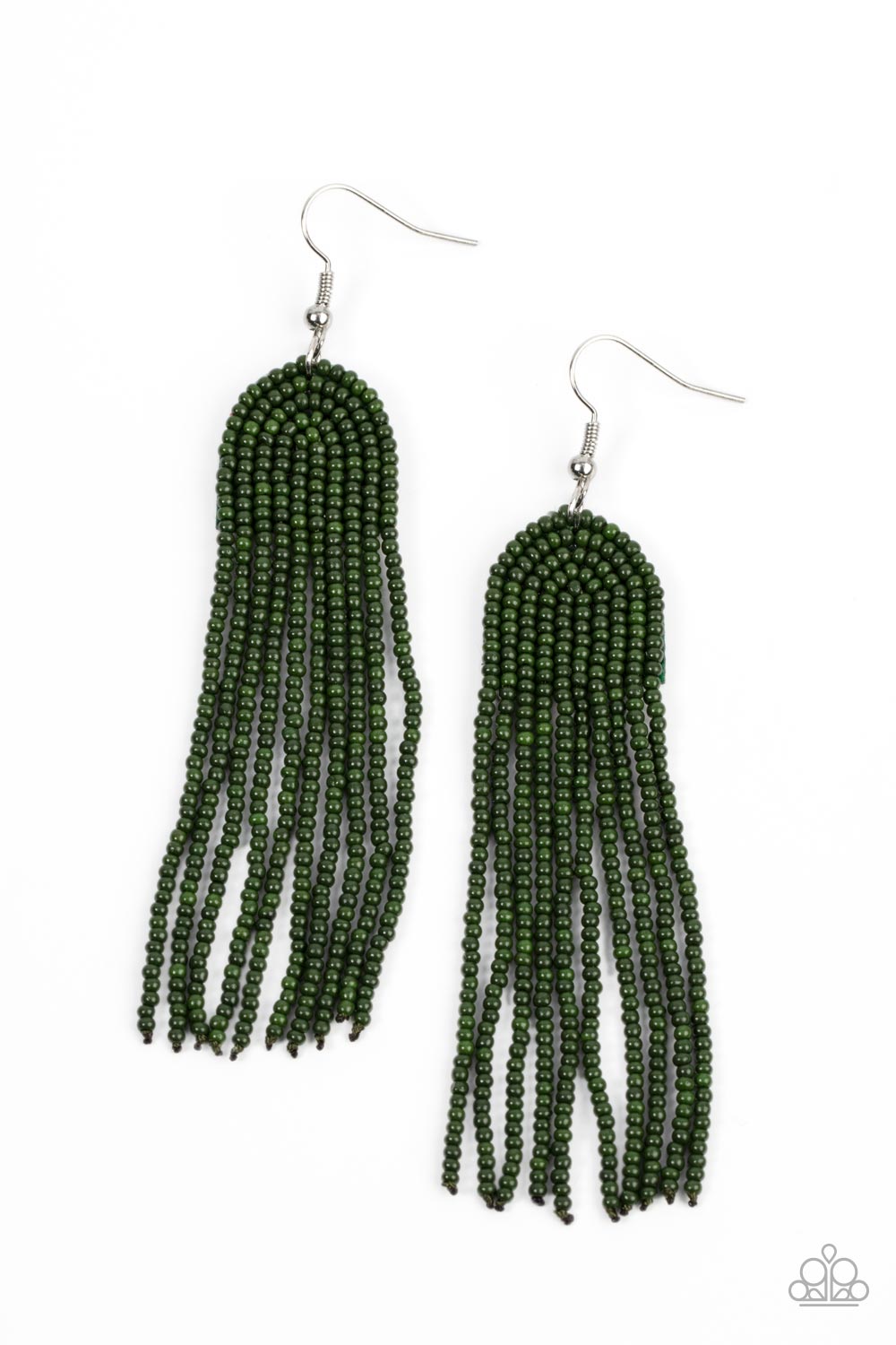 Right as RAINBOW - Green Seed Bead Earring Paparazzi E1103