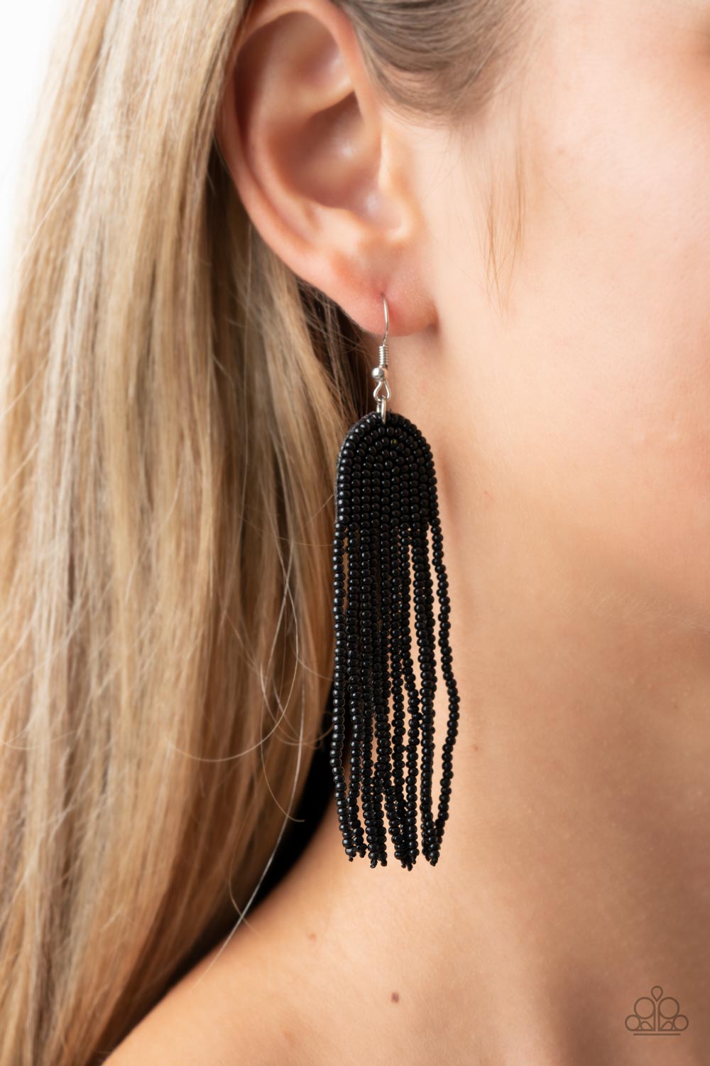 Right as RAINBOW - Black Seed Bead Earring Paparazzi E0840