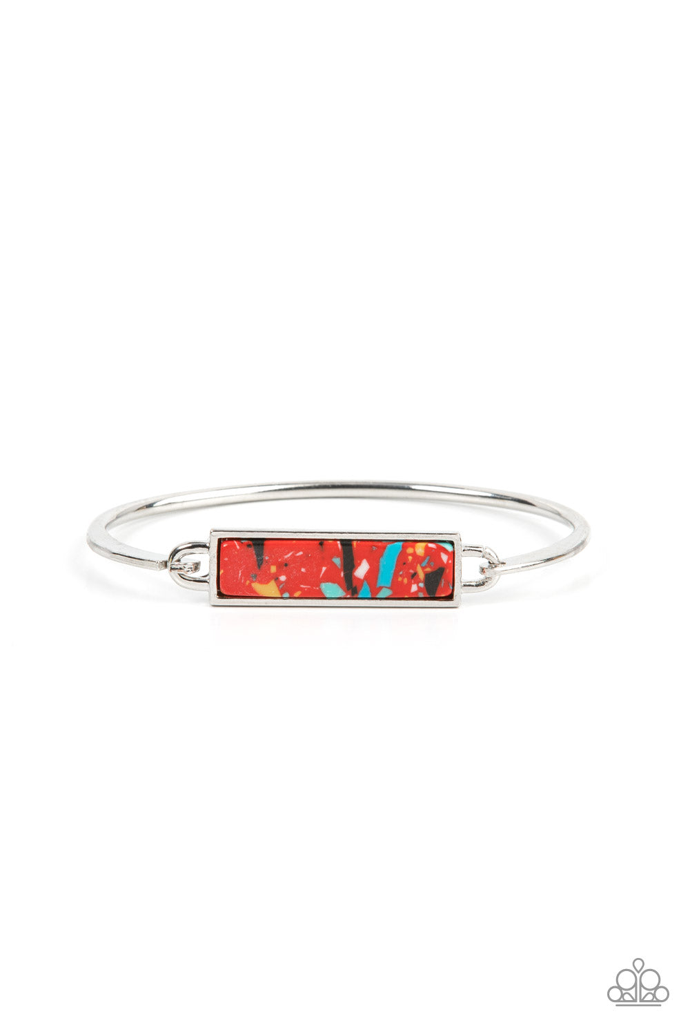 Terrazzo Tarot - Red Stone Bracelet Paparazzi B0504