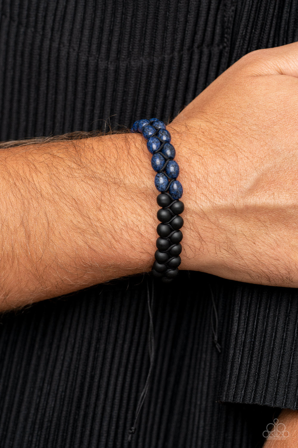 Just Play Cool - Blue Lapis Lazuli & Black Stone Urban Bracelet Paparazzi B0919