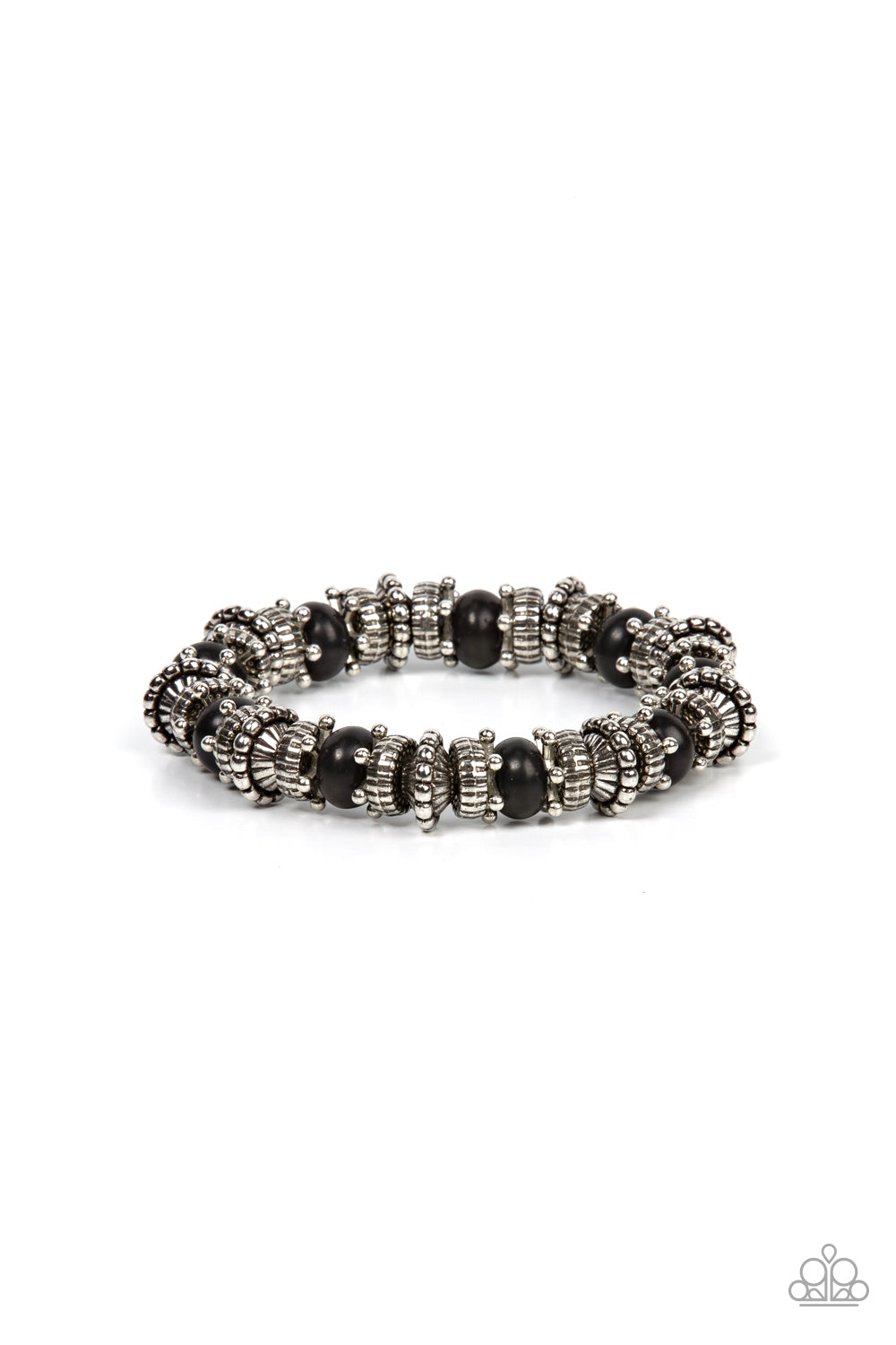 Canyon Crusher - Black Stretch Bracelet Paparazzi B0747