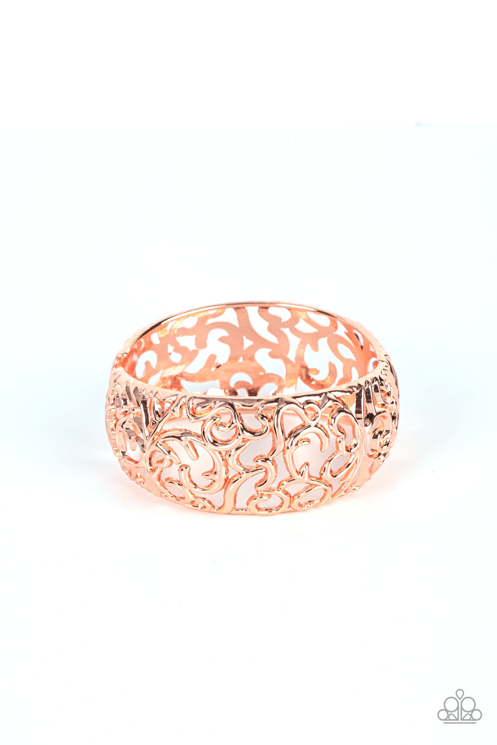 Courtyard Couture - Copper Filigree Hinge Bracelet Paparazzi B0820