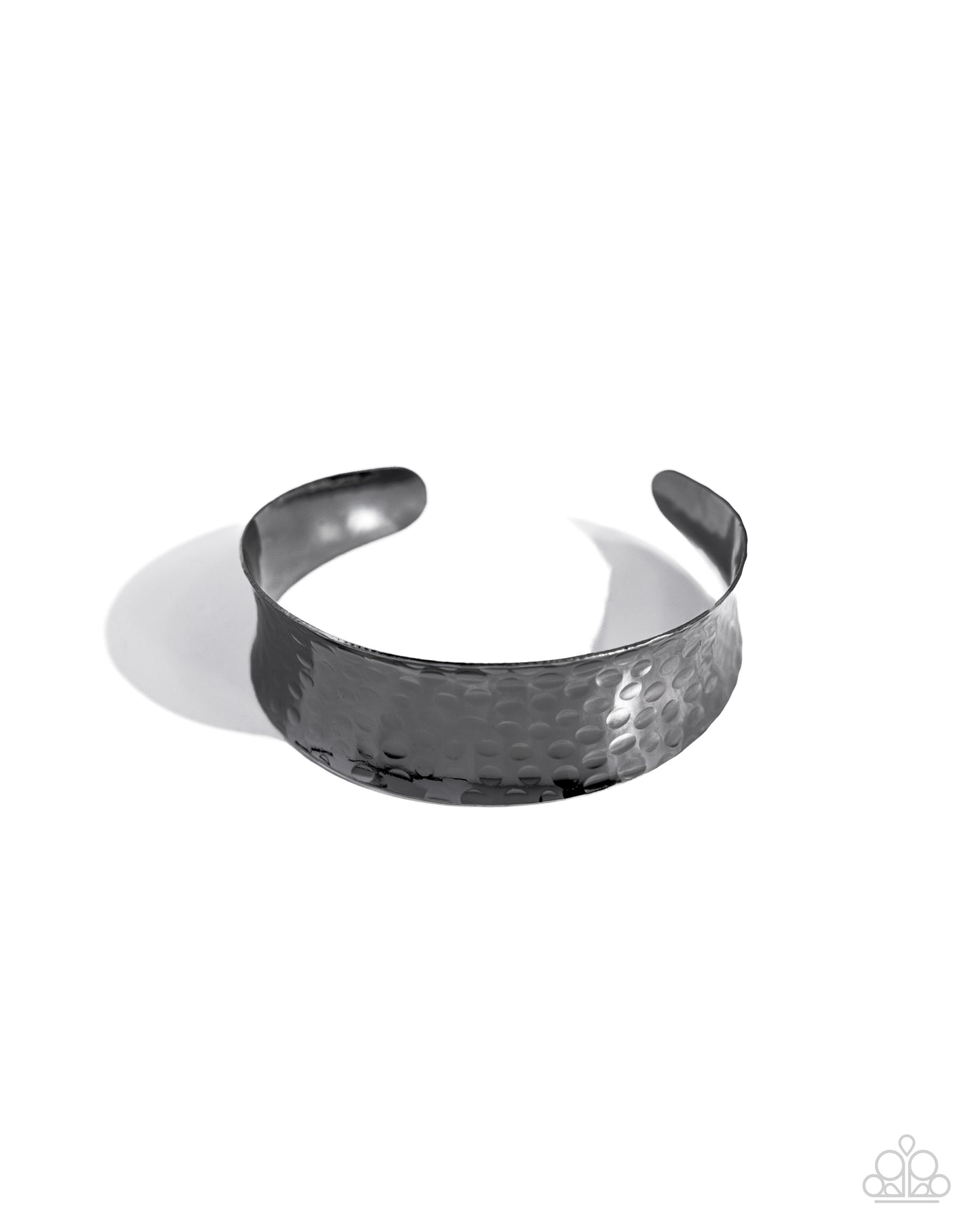 Urban Ore - Black Gunmetal Hammered Cuff Bracelet Paparazzi B1644