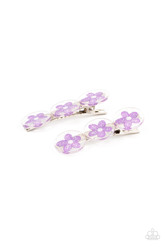 Pamper Me in Posies - Purple Flower Hair Clips Paparazzi H0079